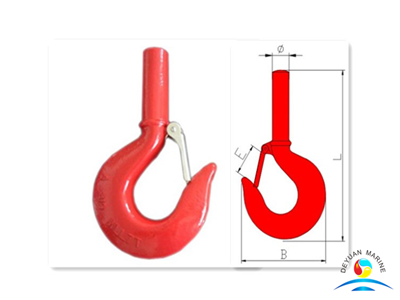 S319 Forged Carbon Steel Shank Hoist Hooks with Latch