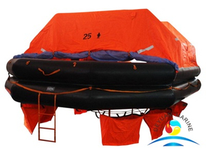25 Persons Throw Overboard Type Inflatable Liferaft for Commercial Vessel