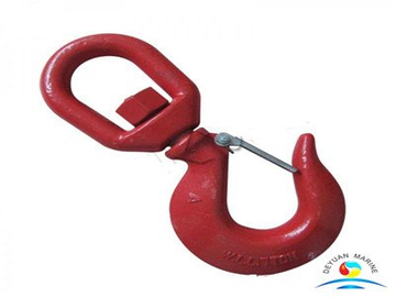 2 1.5 Ton Eye Sling hoist Hook with Latch Tow Crane Lift Forged Carbon Steel 