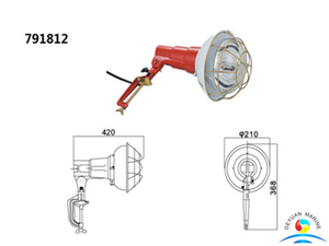 300W Screw-Base Small Type Boat Spotlights For Marine Use