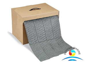 Gray Absorbent Mat Roll in Dispenser Box