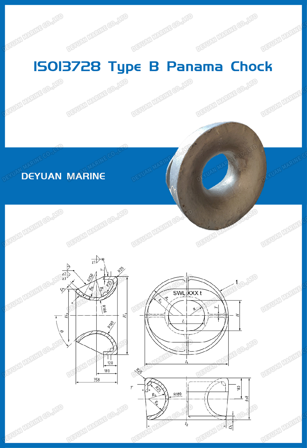 ISO13728 Panama Chock Bulwark Mounted Type B For Ships From China ...