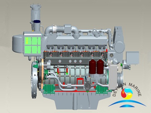 410KW 6170 Series Weichai Marine Dual-fuel Diesel Engine