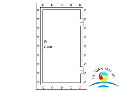 Marine Single-leaf Square-corner Aluminium Hollowed Door