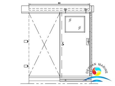 Marine Aluminium Sliding Type Mechanical Clamp Sealing Air-tight Door