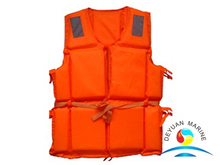 SOLAS Standard Polyester Oxford Offshore Red Foam Life Jacket